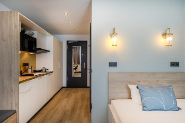 Gemütliches Apartment mit Küchenzeile, Fitnessraum und Coworking Space